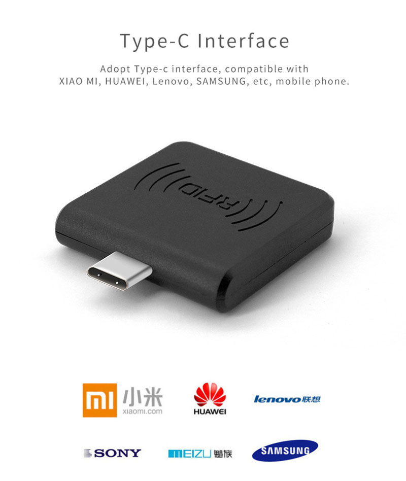 Sagedus 13,56 MHz Android-telefon Mikrokiibi RFID-lugeja 7