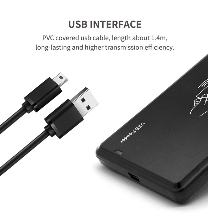 Kontaktivaba USB RFID-kaardilugeja 125 kHz kaartidele ja siltidele 7