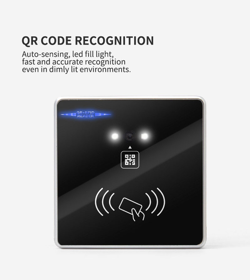 Mitmeotstarbeline QR-koodi skaneeriv RFID-pääsukontrolli lugeja 4