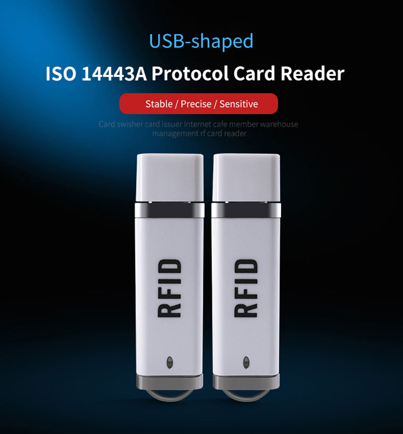 USB-kujuline RFID-minikaart Lugeja