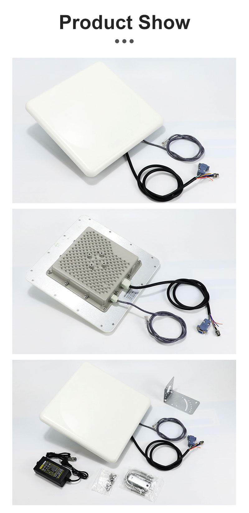 UHF RFID pika ulatusega R2000 kiibiga 9dbi ümmarguse polarisatsiooniga antennilugeja 12