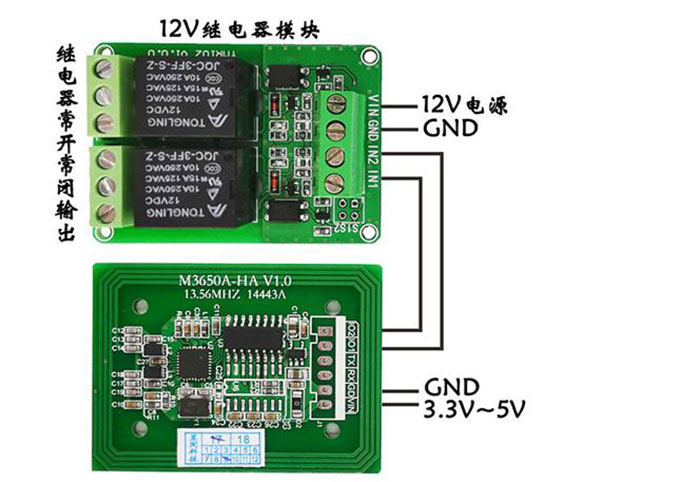 IC-kaardi lugeja moodul RFID kõrgsageduslik kontaktivaba S50 lugemis- ja kirjutamisinduktsiooni jadaport RS232 TTL 5