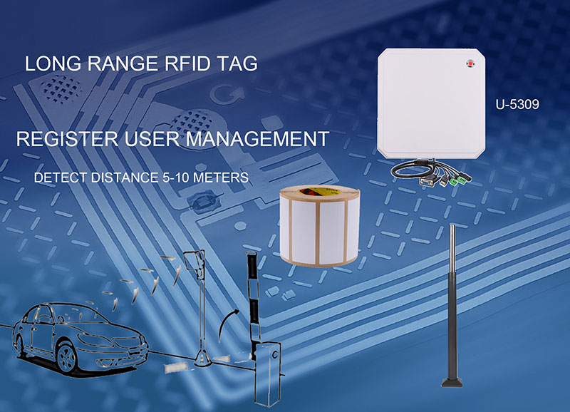 UHF RFID värava lugeja 10m sõiduki parkimise RFID lugeja 865~960Mhz pika ulatusega lugeja