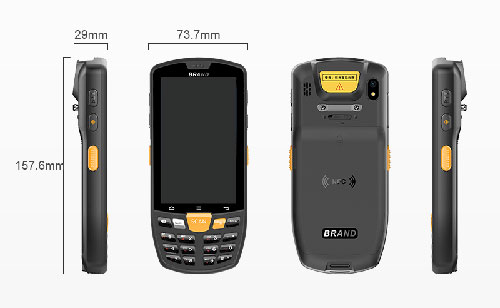 Tööstuslik vöötkoodi skaneeriv PDA NFC lao inventuuri ERP WMS vöötkoodi skaneeriv pihuarvuti 3