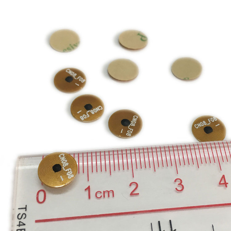 Paindlik FPC elektrooniline silt läbimõõduga 8MM ehte võltsimisvastane silt pakendil, valikuline NFC metallivastane silt 2