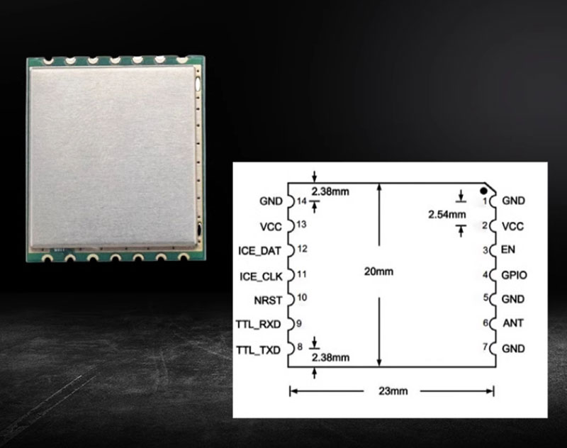 UHF RFID-lugerimoodul Bluetooth WiFi raadiosageduslik elektrooniline sildilugeja TTL raadiosagedusliku identifitseerimismoodul 5