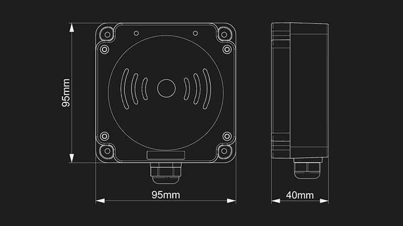 RFID UHF MQTT Profinet protokolliga RJ45 tööstuslik UHF kaardilugeja 0-36V 2 meetrit IP65 2